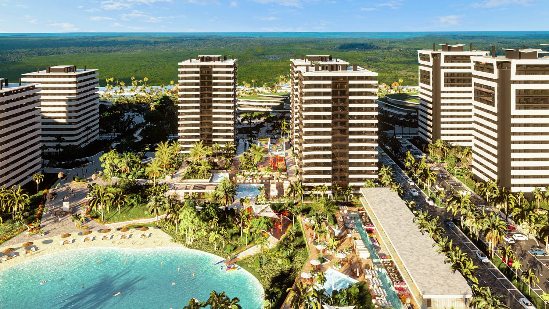 Breeze Towers — render del conjunto residencial