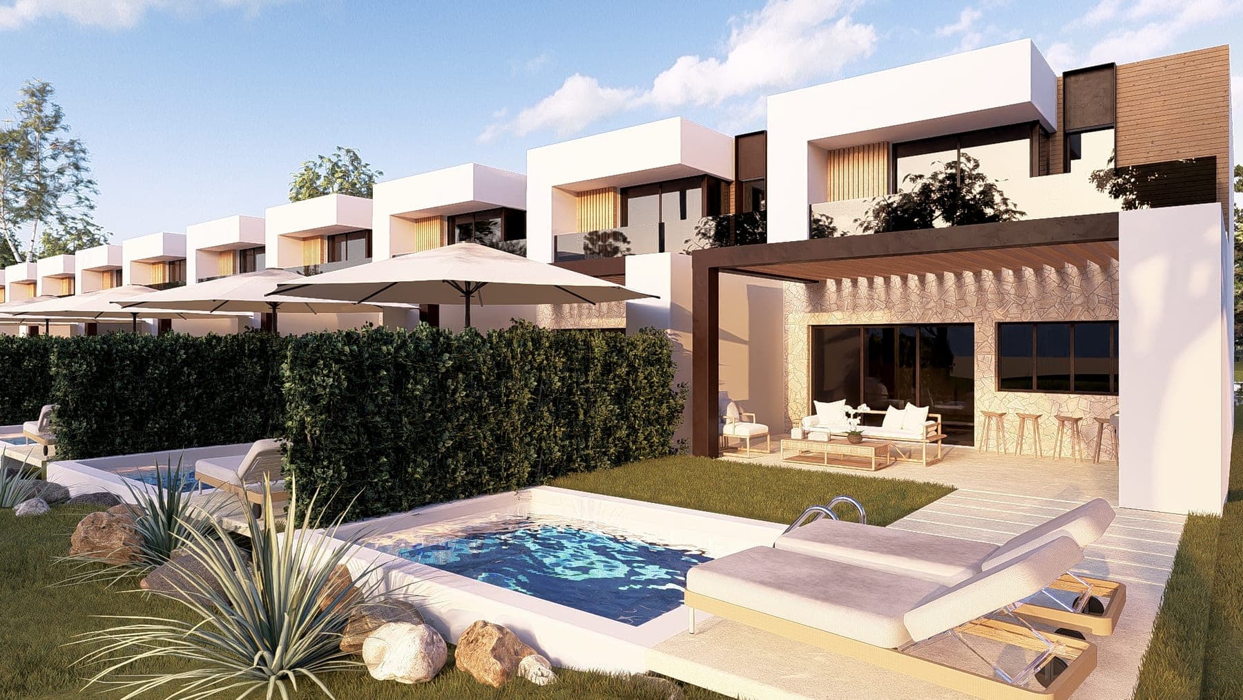 Townhouses — render de viviendas adosadas